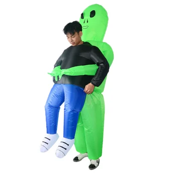 

Halloween Costumes Green Ghost Inflatable Costume Suit Horror Adult Funny Blow Up Suits Party Fancy Dress Dark Death Catch Me