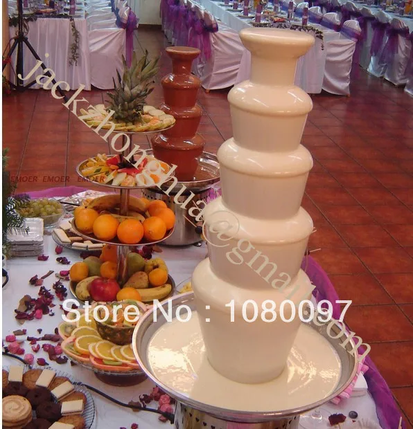 Stainless steel commercial chocolate fountain 7 tires 103cm height for home and commercial use