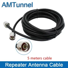 Репитер кабельный усилитель для наружной антенны и внутренней антенны с N штекерным разъемом коаксиальный кабель 5 метров