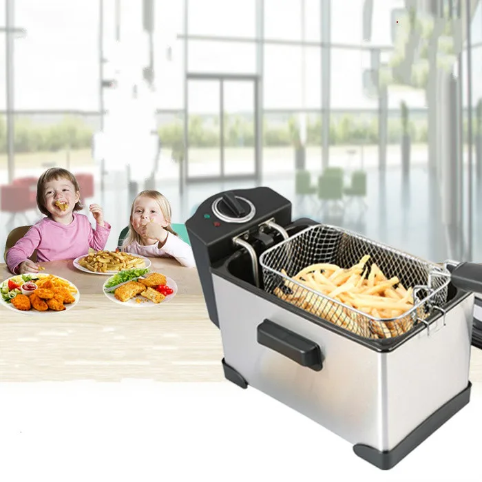US $130.00 Electric Deep Fryers frying pan square oil fryer commercial separated thermostatic electricity blast furnace householdNEW