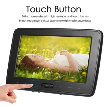 

10 Inches Headrest DVD Player Auto Monitor 1024 * 600P Touch Button Support Game Disk HD Input AV Input SD Card Slot DVD player