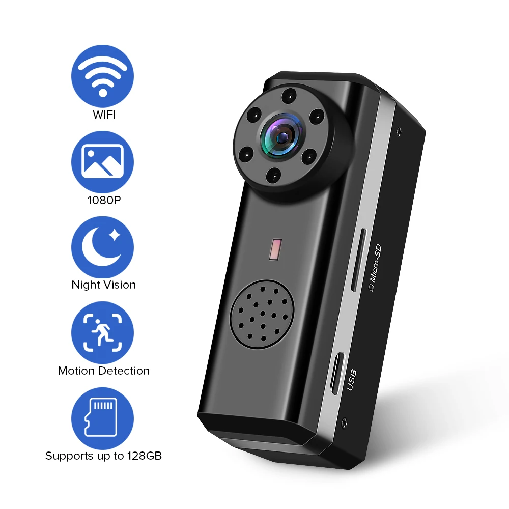 BOBLOV мини ip камера HD 1080P WiFi с датчиком движения ночное видение беспроводная