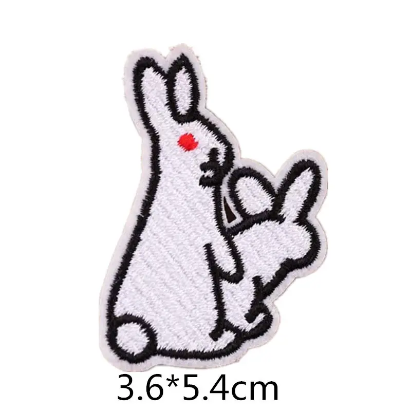 

1Pcs Funny Animal Rabbit Sew Iron On Patch for Jacket Embroidered Applique Clothes Stickers Apparel DIY Repair Badges Patchwork