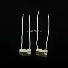 5 шт. прямоугольный MR16 MR11 G5.3 G4 керамический кварцевый держатель лампы подключение Плетеный силиконовый светильники на тросах база лампы