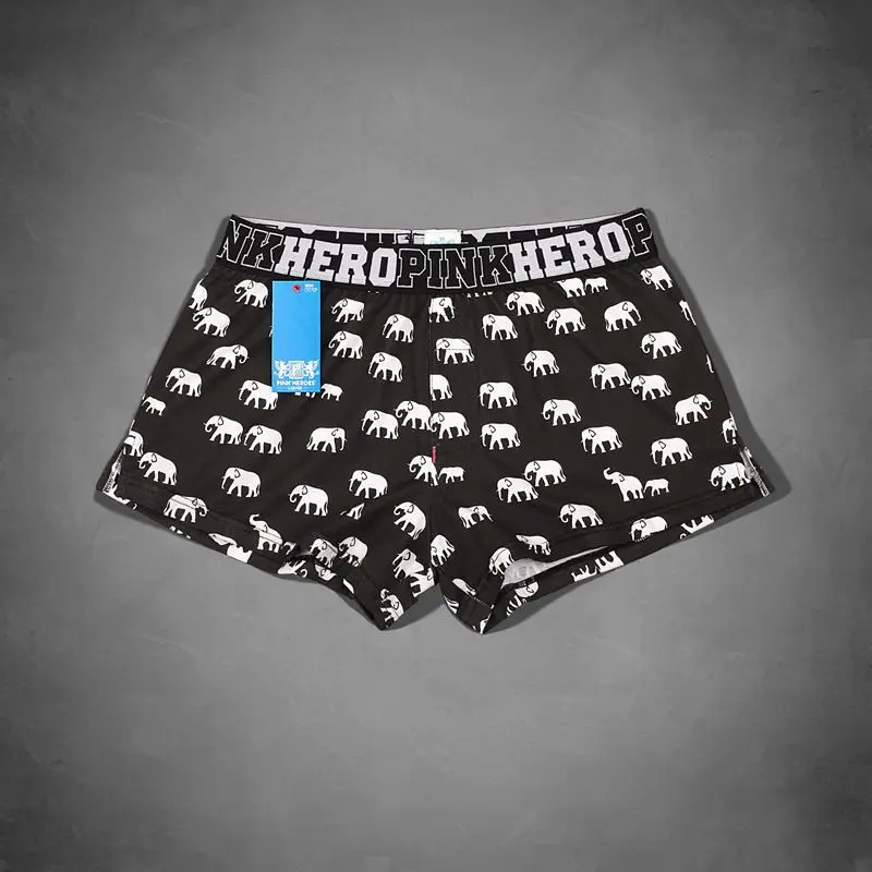 Мужские шорты боксеры 100% хлопок с принтом мультяшных животных|mens shorts|mens printed