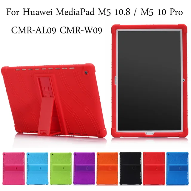 

Fashion Silicone Tablet stand Cover Case For Huawei MediaPad M5 10.8 / M5 10 Pro CMR-AL09 CMR-W09 10.8'' Tablet Case + Stylus