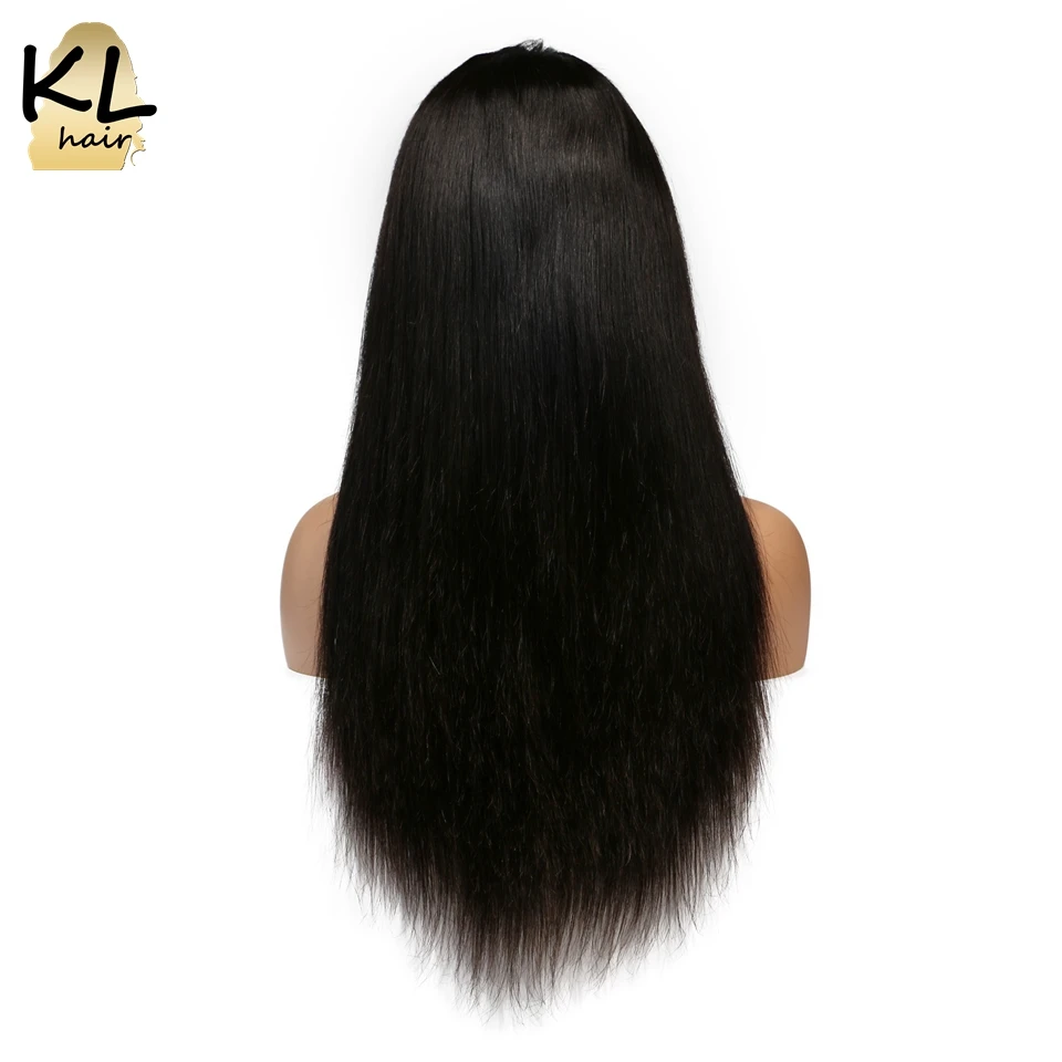 KL hair 250% плотность шелковая основа кружевные передние парики для женщин прямые бразильские волосы remy кружевные передние человеческие волосы парики с детскими волосами