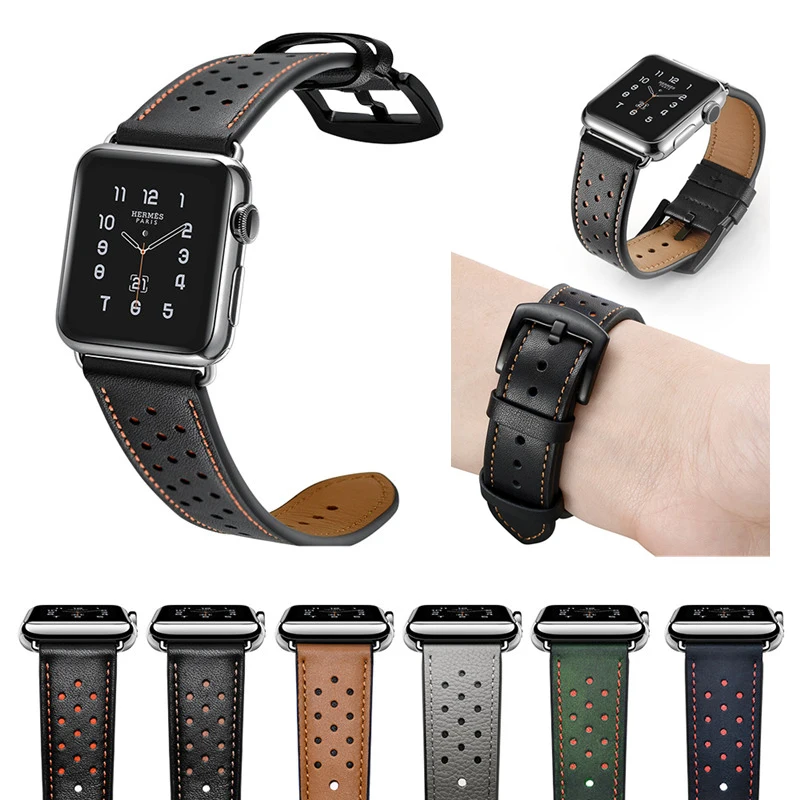 Authentic hoco Replacement Leather Watch Band Strap for Apple Watch 38mm