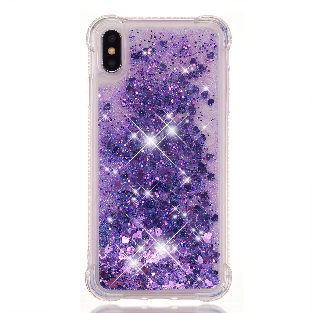 Мягкий чехол для iPhone 11 Pro Max Xs Xr X 8 7 6 6s Plus SE 2020 с водой блестящий песок