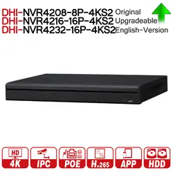 DH NVR4208-8P-4KS2 NVR4216-16P-4KS2 NVR4232-16P-4KS2 с PoE Порты и разъёмы 4k разрешение H.265 для IP Камера безопасности Системы