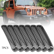 ABS Front Racing Grill Griglia Paraurti Maschera Griglia Per Jeep Wrangler JK 07-2017 Modificato Accessori Griglie Anteriori con LED ABS Front Racing Grill Griglia Paraurti Maschera Griglia Per Jeep Wrangler JK 07-2017 Modificato Accessori Griglie Anteriori con LED