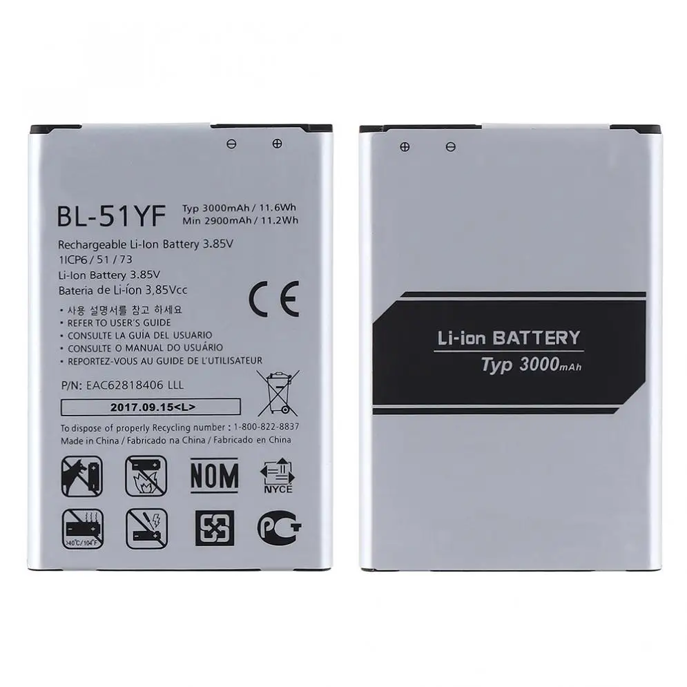 

3.85V 2900mAh Phone Original Li-ion Replacement Battery with Battery Cells PTC Protection for LG G4 H810 H815 H818 H819 F500