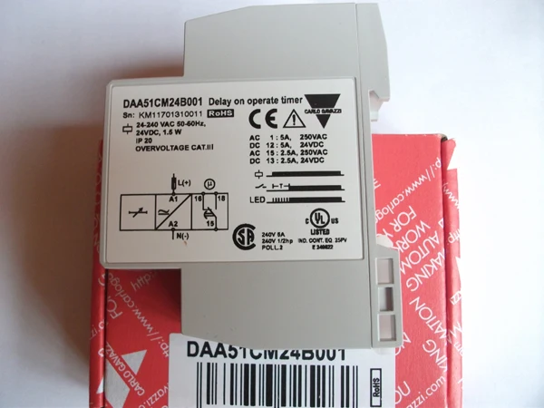 Горячая Распродажа мини переключатель реле переключения DAA51CM24B001 диапазон времени 0,1 S до 100 H