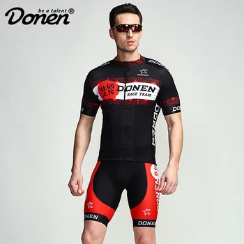 

DONEN Professional cycling jersey with cycling bib shorts for men