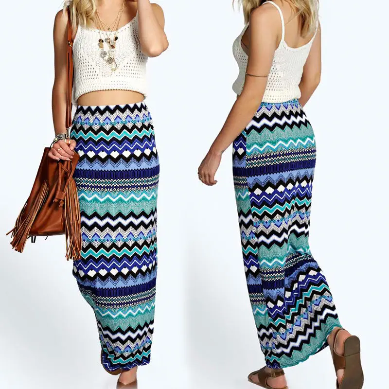 stretch maxi skirt