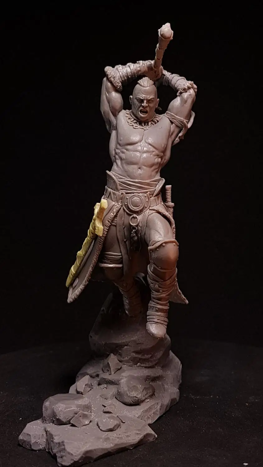 

Unassambled 1/24 75MM ancient Orc stand with Fury 75mm Resin figure miniature model kits Unpainted