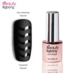 BEAUTYBIGBANG 6 мл длительное сверкающих Soak Off Gel Nail Polish не вытирая Top Coat Sticky Слои Номера для чистки пальто