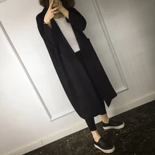 Женские блейзеры и куртки женская верхняя одежда длиной ниже колена весна осень для кокона Bf Свободные негабаритные тонкие повседневные модные пальто