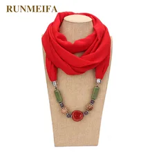 Популярный дизайн, шифоновый шарф, ожерелье, Женские аксессуары, изготовленные из комбинации шарфов и керамического сплава, ювелирные изделия