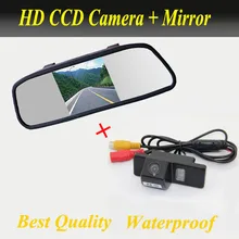 2 in 1 HD 5 zoll 800*480 Auto Spiegel Monitor + HD ccd parkplatz kamera für Nissan Qashqai X-trail X Trail Geniss Dualis Sunny Juke