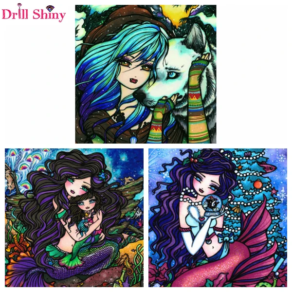 

5D diy Full diamond painting Cartoon Hannah Lynn wolf girl Home Decoration Diamond Embroidery Mosaic Needlework Christmas Gift