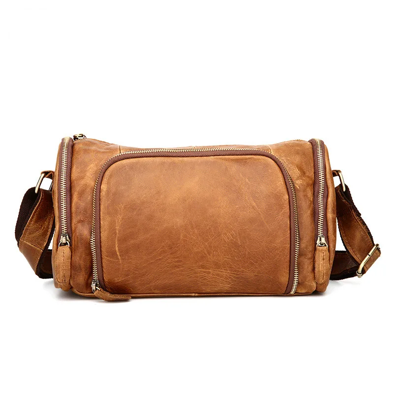 

Men's Messenger Genuine Leather Travel Bag Packing Cubes Shoulder Casual Tote Male Business Briefcase Crossbody Big Bag Satchels