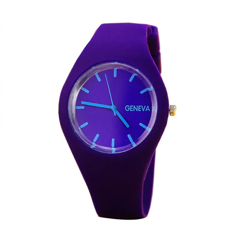 Идеальный подарок, часы для женщин, для спорта и отдыха, яркие цвета, желе, кварцевые часы, силиконовый ремешок, женские часы-браслет