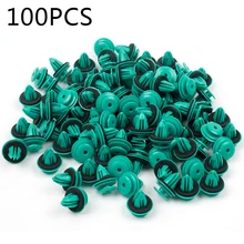 100 pcs Rivet Clipes Painel de Guarnição Da Porta de Carro Fender Bumper Clipe Conjunto Carro Fastener Retentor Clips Rebite