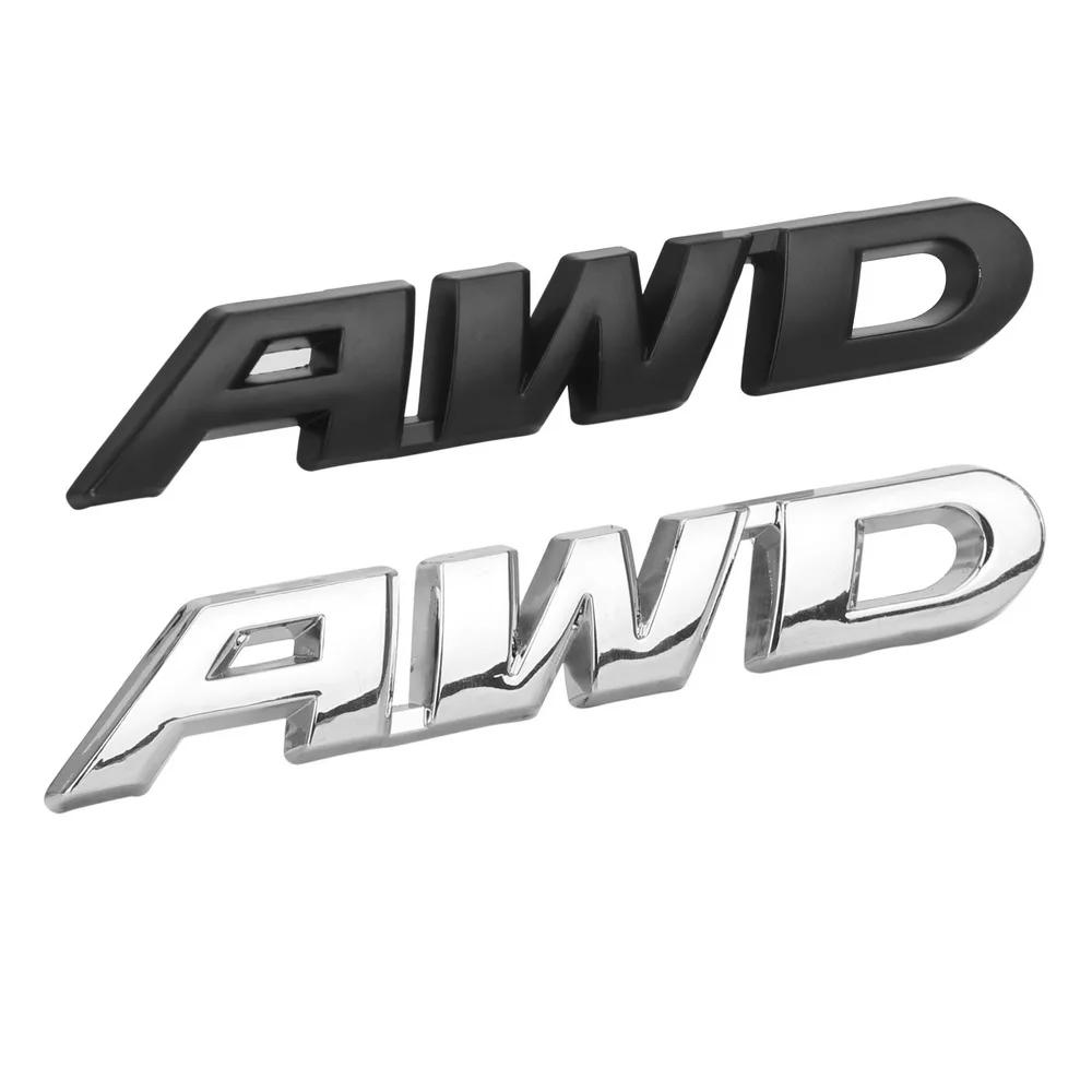 

Car Tail Rear Side Windshield Fender Sticker Emblem Badge 3D Metal Decal AWD Logo Reflective Car Sticker All Wheel Drive