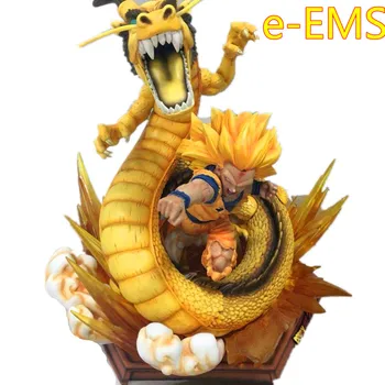 

Dragon Ball Z Super Saiyan Son Goku Dragon Style Boxing Resin Statue Desktop Decoration Action Figure Collection Model Toy G2270
