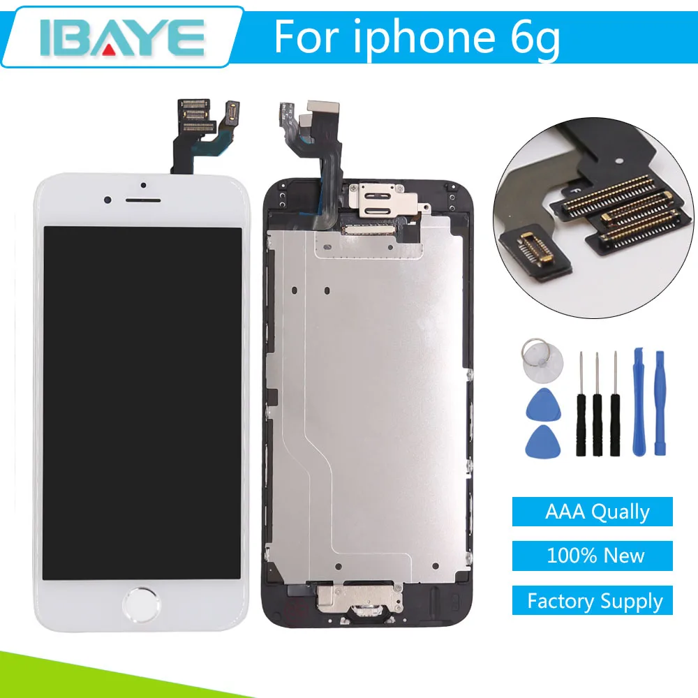 Prix pour Grade AAA Pour iPhone 6 Écran lcd Écran Tactile Avec Digitizer Assemblée Pantalla + Appareil-Photo Avant La Maison Bouton + Outils Noir/blanc Prix pour Grade AAA Pour iPhone 6 Écran lcd Écran Tactile Avec Digitizer Assemblée Pantalla + Appareil-Photo Avant La Maison Bouton + Outils Noir/blanc