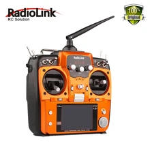 RadioLink AT10 2 4G 12CH font b RC b font Transmitter with R12DS Receiver Remote Control