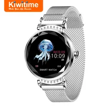 KIWITIME KB12 женские Смарт-часы фитнес-браслет пульсометр Монитор артериального давления Smartwatch для леди iPhone Android телефон