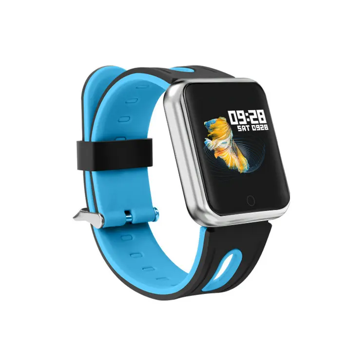 Точный пульсометр монитор кровяного давления смарт-браслет Фитнес браслет IP68 Водонепроницаемый наручные часы с Bluetooth для iphone x 7 - Цвет: silicone blue