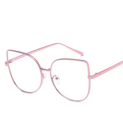 Модный мужской и женский оптический глаз Стекло es очки со стальной оправой с прозрачным стеклом брендовые чистые прозрачные очки женские мужские оправы - Цвет оправы: 3