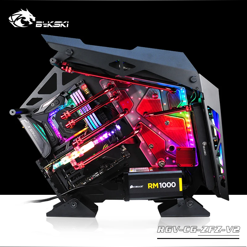 Bykski водная пластина, резервуар для COUGAR Conqueror Computer cabnit, RGB резервуар для воды, поддержка синхронизации материнская плата RGV-CG-ZFZ-V2