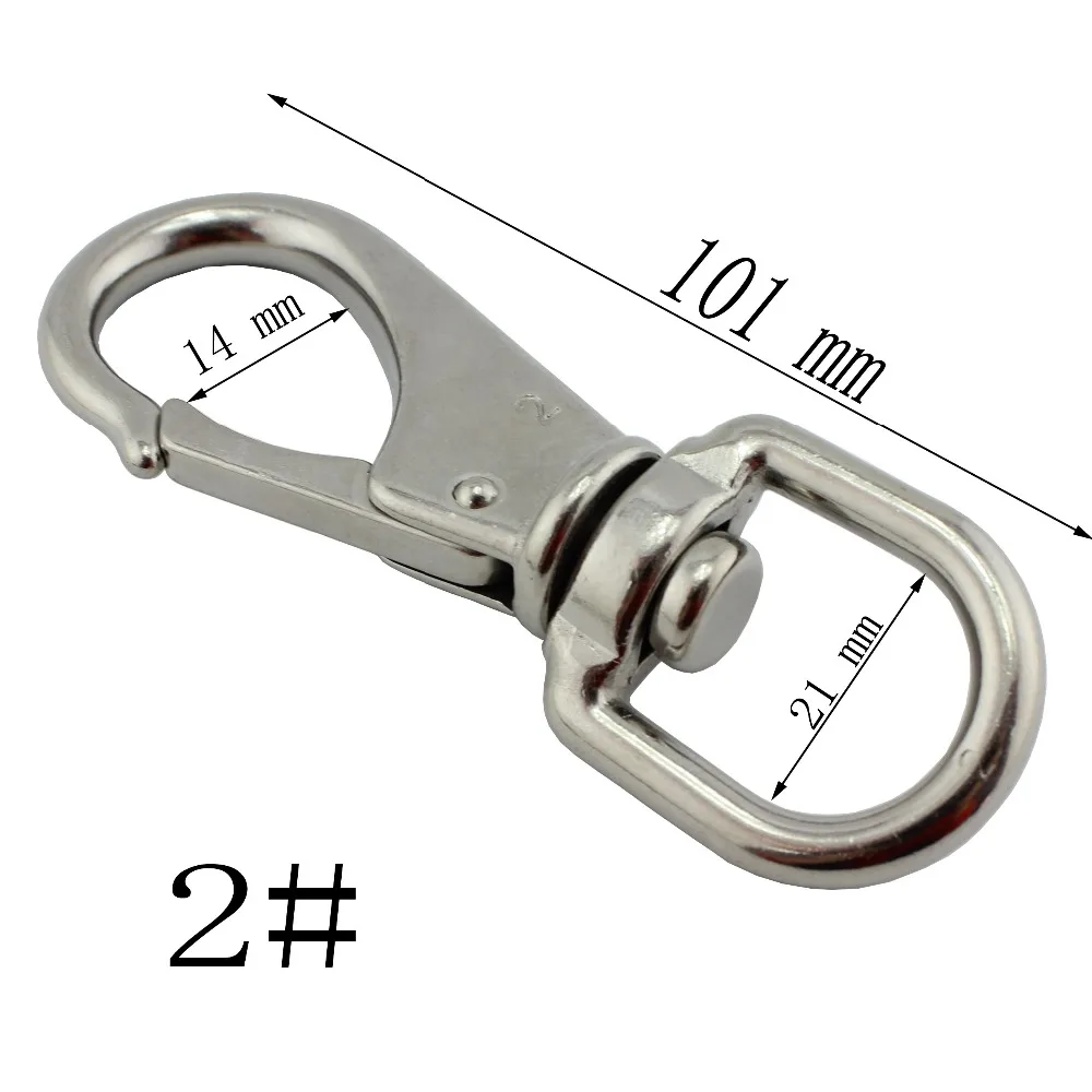 2pcs 101mm Swivel Eye Spring Snap Hook Quick hook Chain Fastener Hook