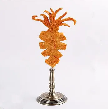 

Fried big Squid Simulated Food Model Fried Iron Snack Sample Metal base window display props Customized