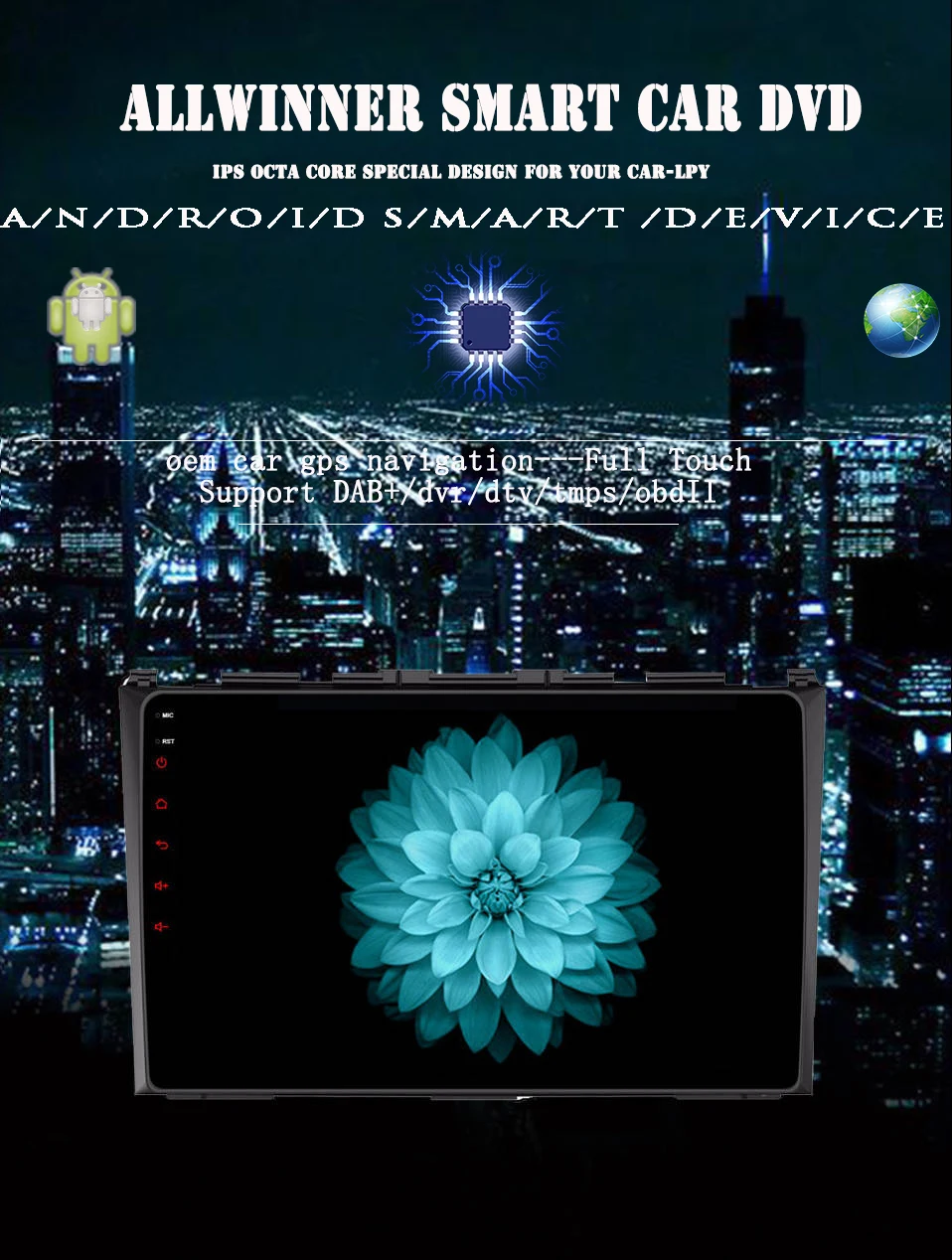 Sale Octa core 1024*600 Android 9.0 HD Car DVD Player Radio For Honda CRV 2007 2008 2009 2010 2011 3/4G WIFI GPS Navigation Head Unit 2