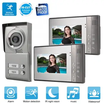 

smart doorbell 7" Wired Video Doorbell Visual Intercom Door Bell Smart Home Entry Doorbell System