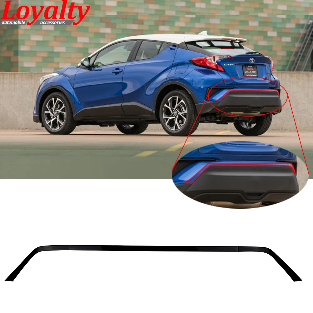 Loyalty for Toyota C HR CHR 2016 2017 2018 Upper Rear Bumper Rear Guard Board Trim Black ABS Car ...