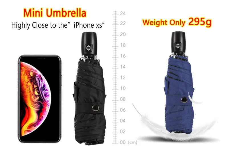 Мини-зонт для женщин, Автоматические Складные карманные зонтики для мужчин, Непродуваемые, бизнес, анти-УФ, легкие, для путешествий, от дождя, Детские Зонты