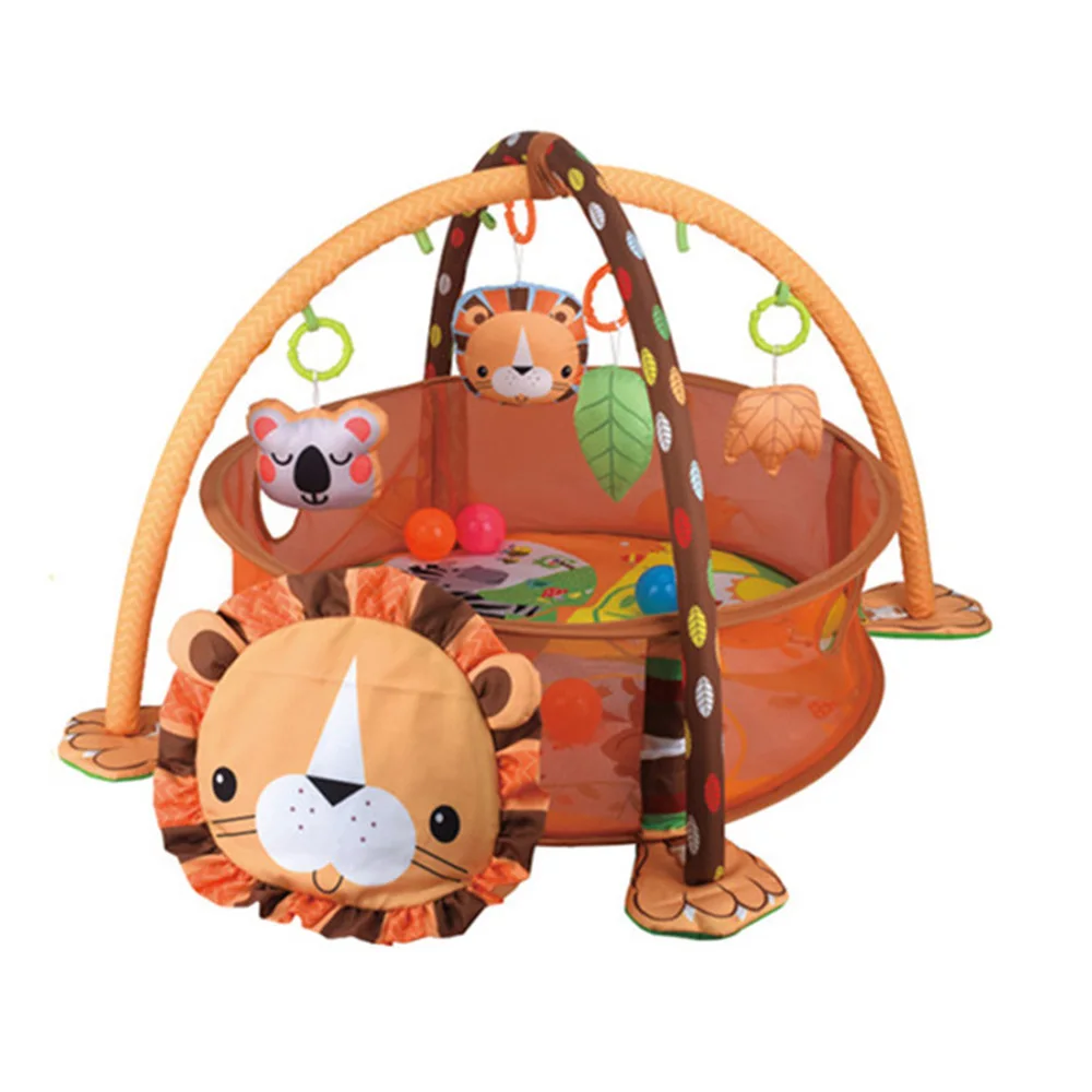  lion Baby Play Mat 0-1 Year playmat gym carpet crawling mat in the nursery Turtle toy net support 3