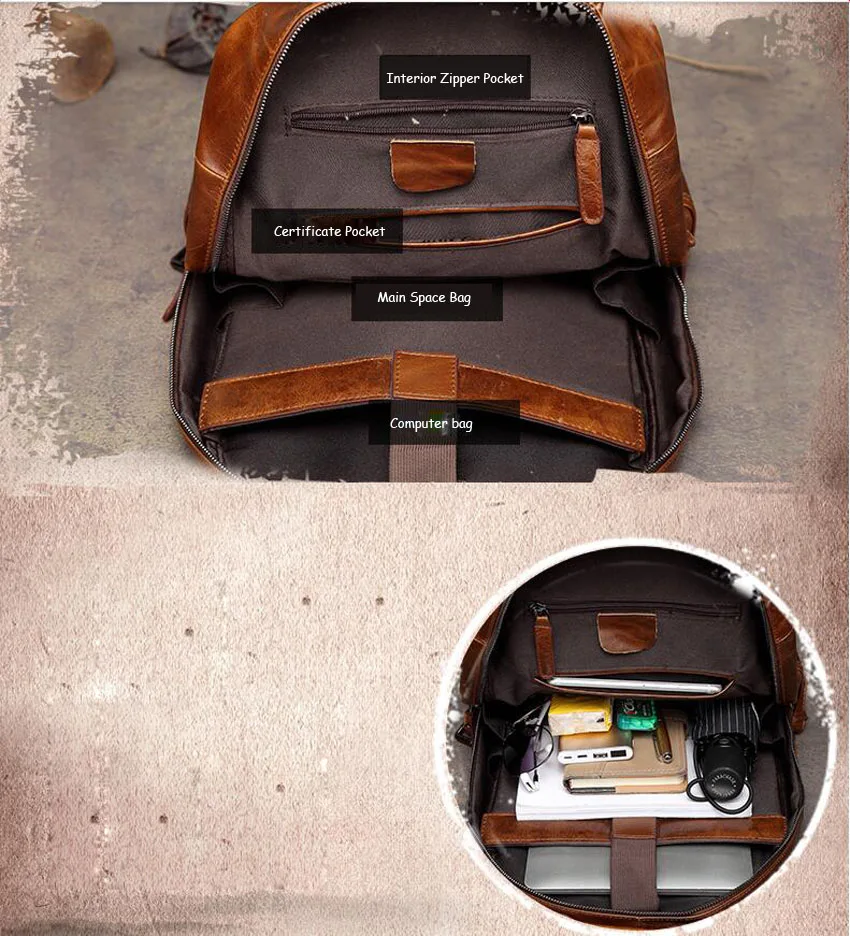 2019 г. Новые мужские из натуральной кожи рюкзак для отдыха, путешествия сумка рюкзак брендовая кожаная сумка мода большой емкости сумка для