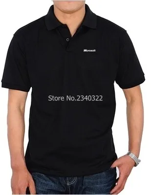 Летняя известная IT компания Microsoft polo shirt cotton polos|Поло| |