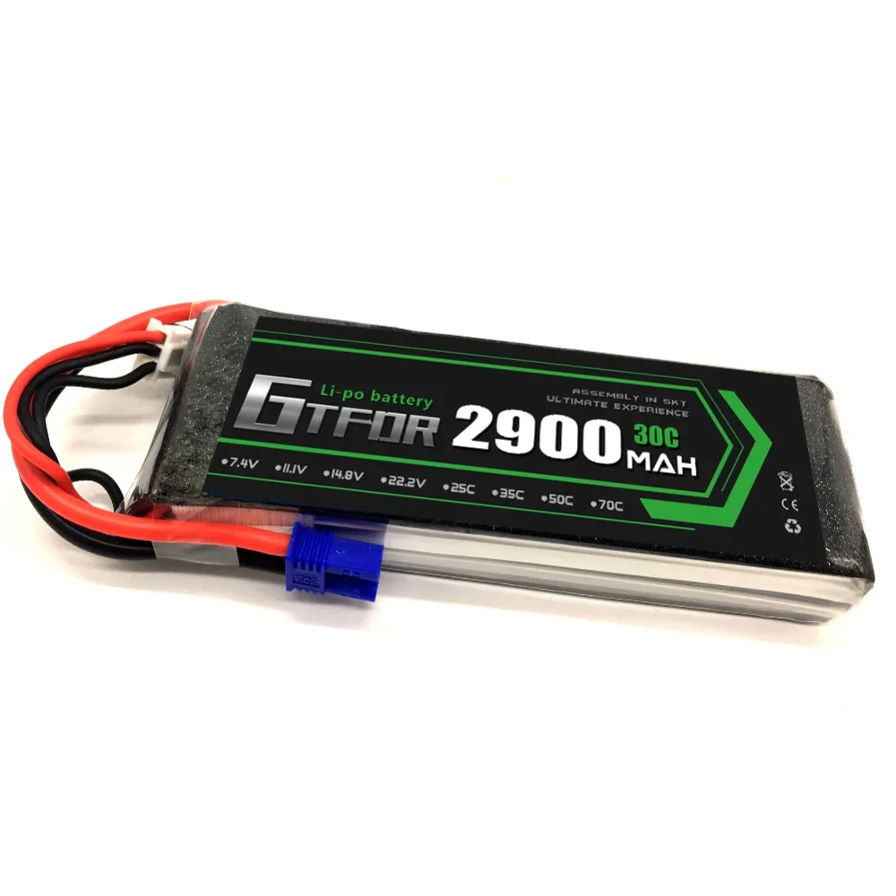 GTFDR 7,4 V 2S 2900mah 30C ec2 разъем для lipo hubsan h501s Hubsan X4 запасные части для замены аккумуляторной батареи