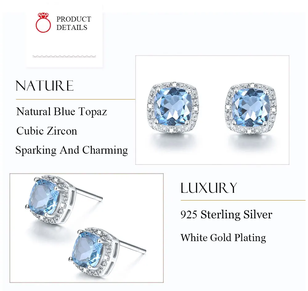silver blue topaz earrings CASE03417SC-1 (5)