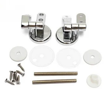 

Excellent Quality Replacement Toilet Seat Hinges Set silver zinc alloy Chrome with Fittings Screws For Toilet Accessories 1 Pair