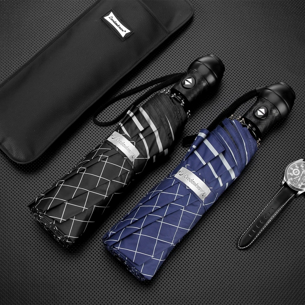 

Wind Resistant Three Folding Automatic Umbrella Rain Women Auto Luxury Big Windproof Umbrellas Men Frame Windproof 10K Parasol
