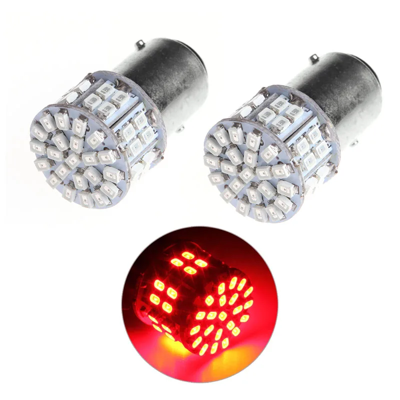 1157 BAY15D SMD 1206 50 LED Car Tail Stop Brake Lamp Bulb DC 12V Red